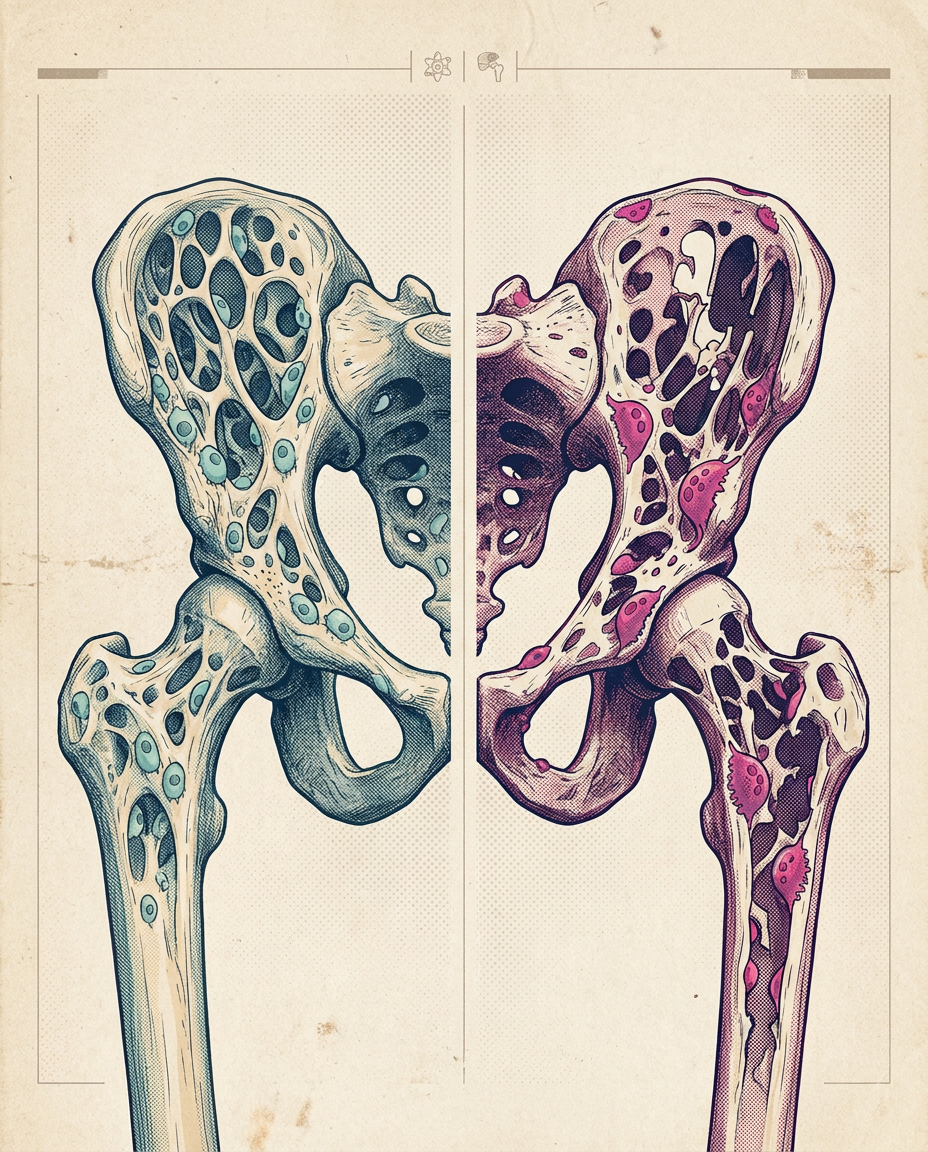 Bone structure changes across menopause